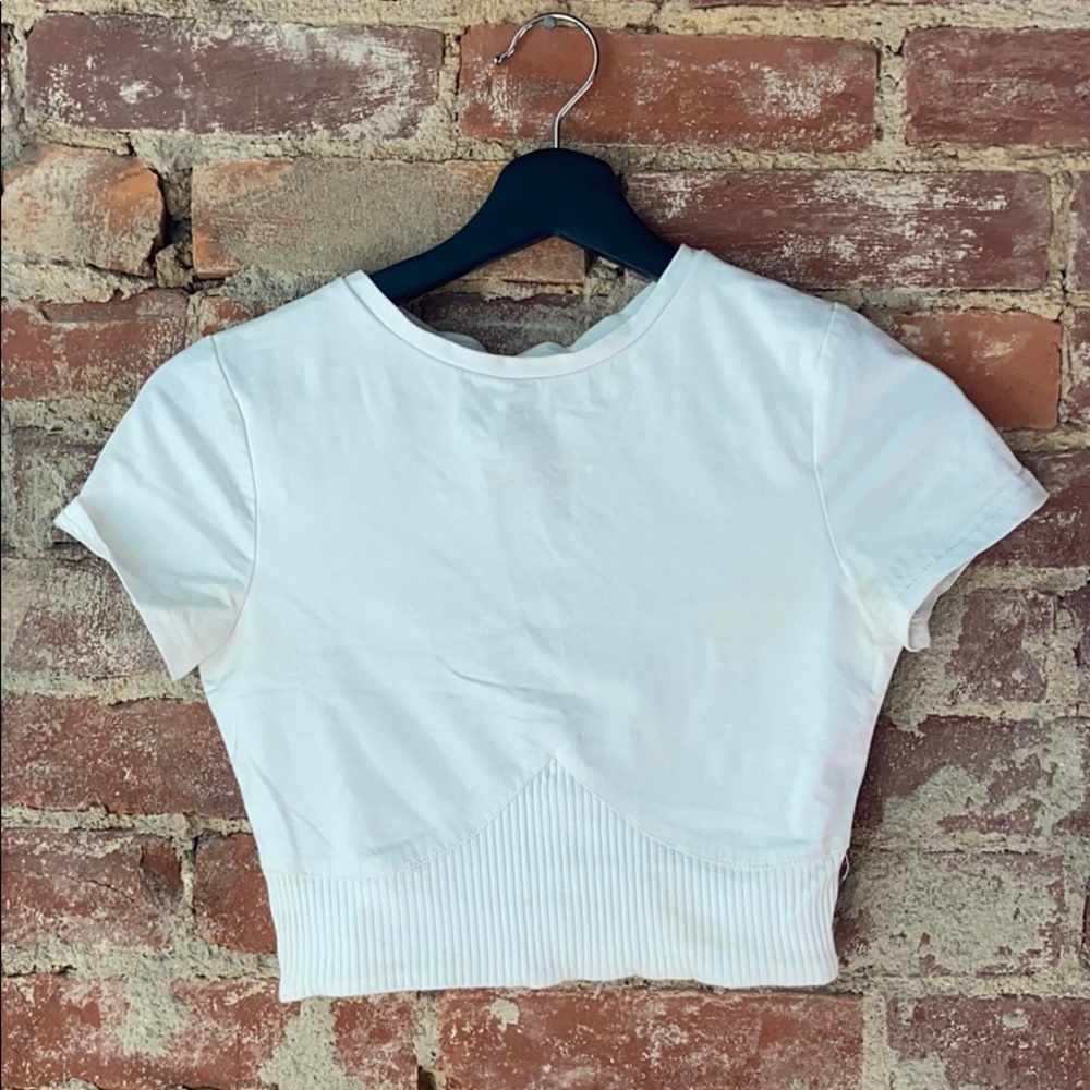 White crop top